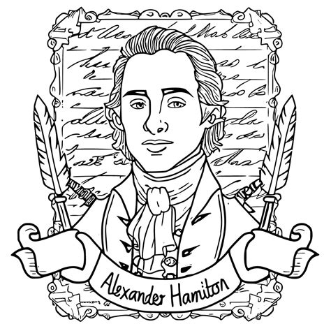 Alexander Hamilton Coloring Pages Coloringlib
