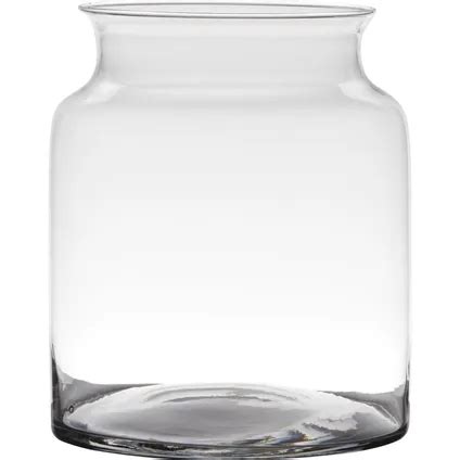 Hakbijl Glass Vaas Melkbus Transparant Glas 3 L 19 X 23 Cm