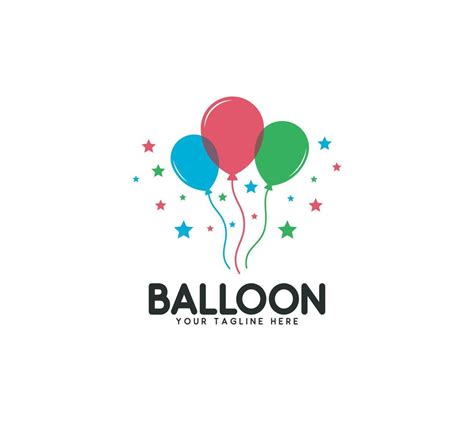 Birthday Or Party Air Balloons Logo Vector Illustration With Colorful