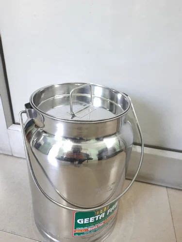 Geeta Fab 10L Stainless Steel Milk Can At Rs 850 In Yamuna Nagar ID