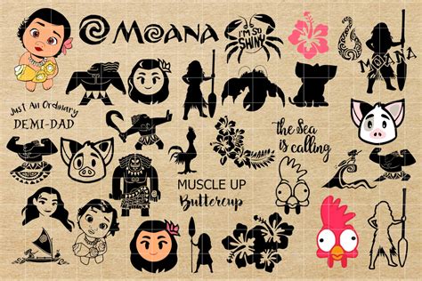 Disney Svg Moana Cut Files Disney Moana Svg Moana Svg Moana Silhouette