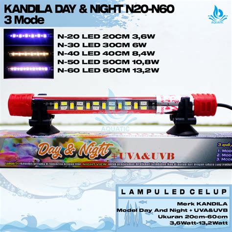 Jual Kandila Lampu Celup Led Aquarium T4 Kandila Day And Night N 20 30