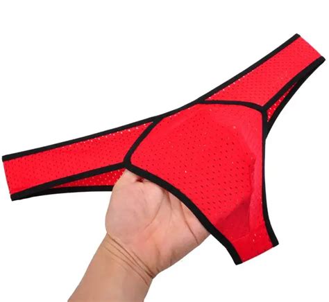 Buy Breathable Holes Sexy Mens Underwear Bikini Briefs