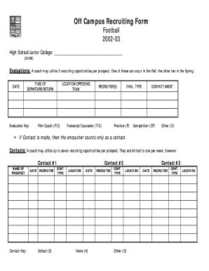 Fillable Online Off Campus Recruiting Form Page Netitor Fax Email