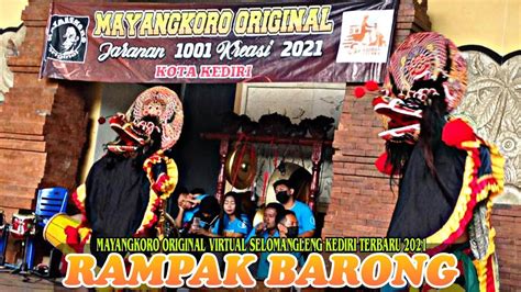 Rampak Barong Jaranan Mayangkoro Original Live Selomangleng Kediri