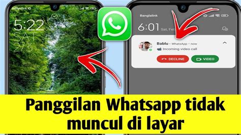 Cara Memperbaiki Panggilan Whatsapp Tidak Muncul Di Layar Youtube