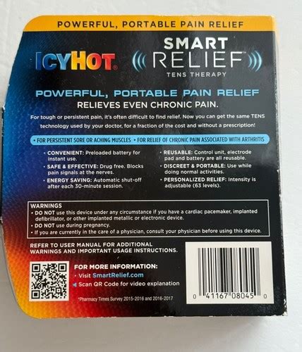 Icy Hot Smart Relief Tens Therapy Starter Kit Dt For Sale
