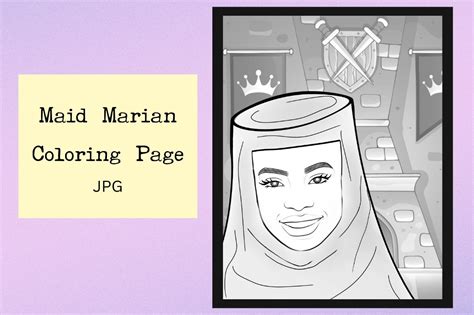 Maid Marian Coloring Page Graphic By Kalliope Arts · Creative Fabrica