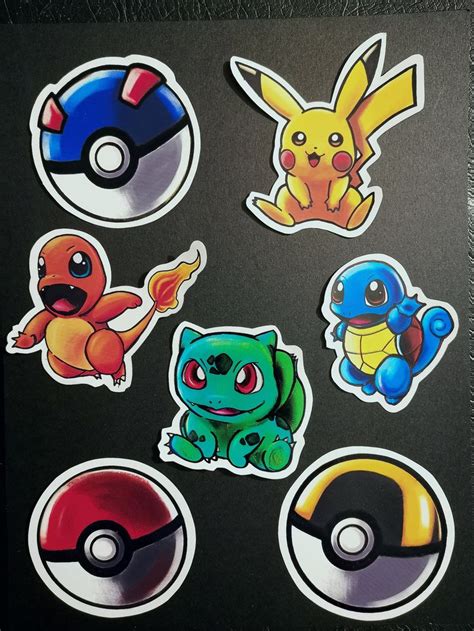 Pokemon Gen 1 Stickers Vinyl Stickers Custom Designed Stickers