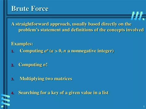 Ppt Brute Force Powerpoint Presentation Free Download Id9364767