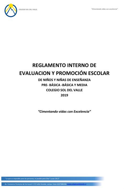 PDF REGLAMENTO INTERNO DE EVALUACION Y PROMOCIÓN