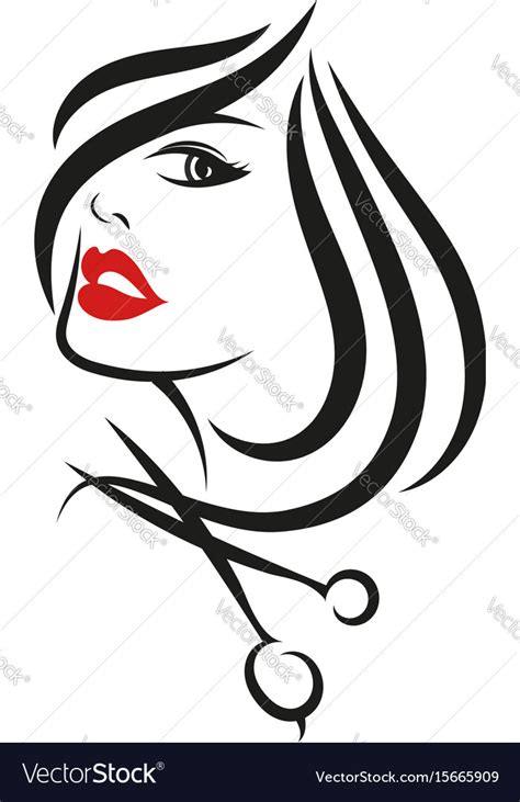 Female Face Beauty Salon Royalty Free Vector Image