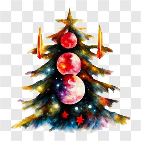 Download Space-themed Christmas Tree Ornament PNG Online - Creative Fabrica