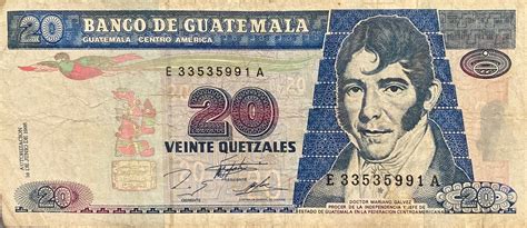 20 Quetzales Guatemala Numista