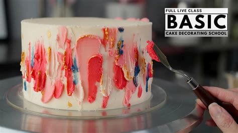 How To Decorate Cake With Palette Knife [ Cake Decorating For Beginners ] Youtube