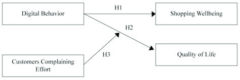 Conceptual Research Model Hypothesis 1 H1 Digital Behavior And