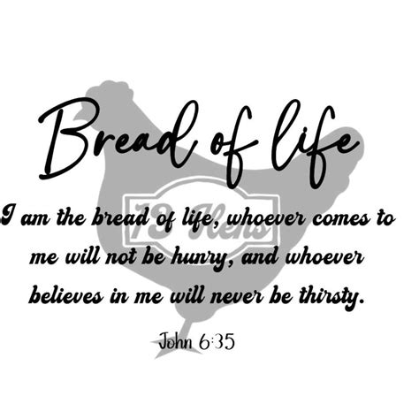 John Bread Of Life Scripture Etsy