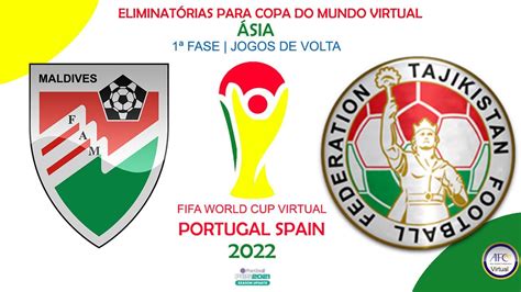 Maldivas x Tadjiquistão Eliminatórias para Copa do Mundo Virt 22