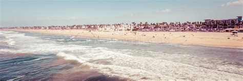 Wall Art Print Stock Photo Retro Photo Of Huntington Beach Pier