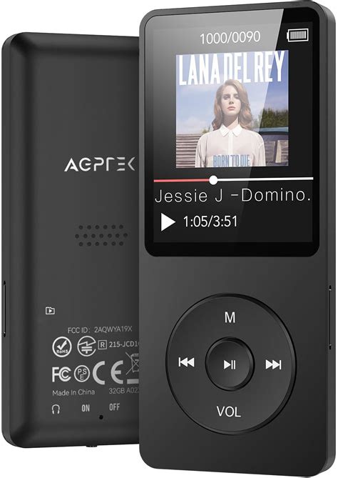 AGPTEK A02X 32GB MP3 Player With Bluetooth 5 3 1 8 Inch Screen