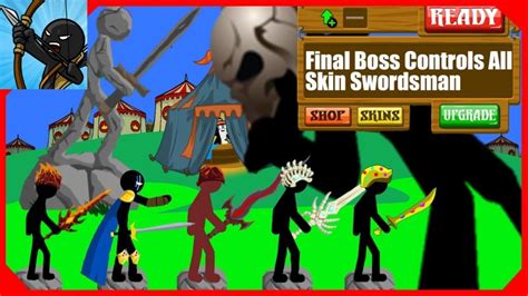 FINAL BOSS CONTROLS ALL SKIN SWORDSMAN LAVA UNDEAD KING VS ENEMY ARMY