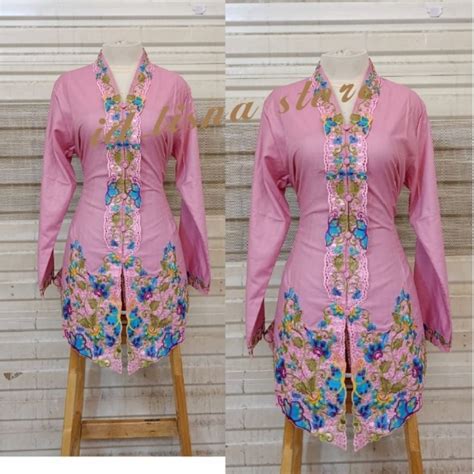 Jual Atasan Kebaya Encim Motip Terbaru Model Lengan Panjang Shopee