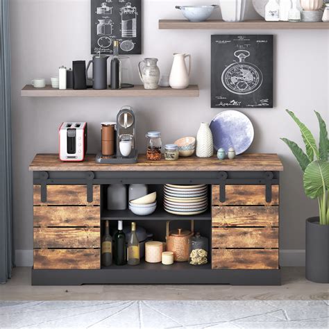 Buy Nsdirect Sideboard Coffee Bar Cabinet Modern Tv Stand Farmhouse