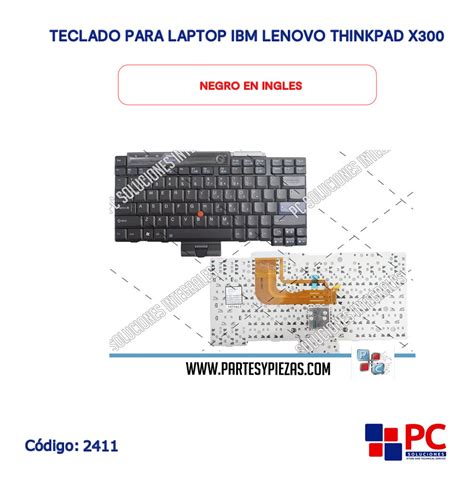 TECLADO PARA LAPTOP IBM LENOVO THINKPAD X300 NEGRO EN INGLES PC