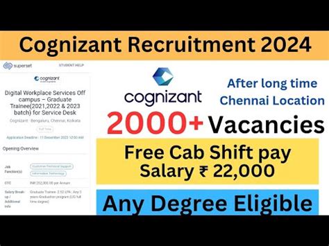 Cognizant Recruitment Tamil Cognizant Is Hiring For Cts