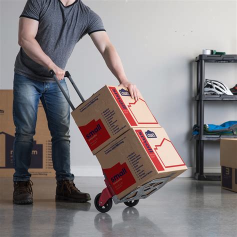 Shop Lowe's Moving Box and 2-Wheel Red Steel Folding Hand Truck 150-lb