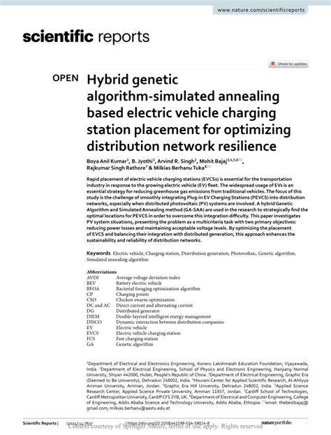 PDF Hybrid Genetic Algorithm Simulated Annealing Based Electric