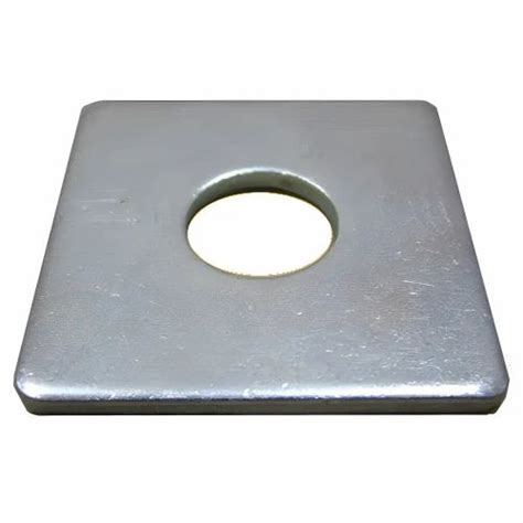 15x4x15 Mm Lxhxw Mild Steel Square Plate Washer Inner Diameter 5 Mm