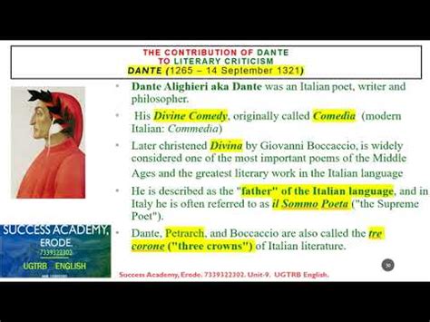 Dante Unit Pgtrb Ugtrbenglish Ugtrb Literature Feminism Tnpsc