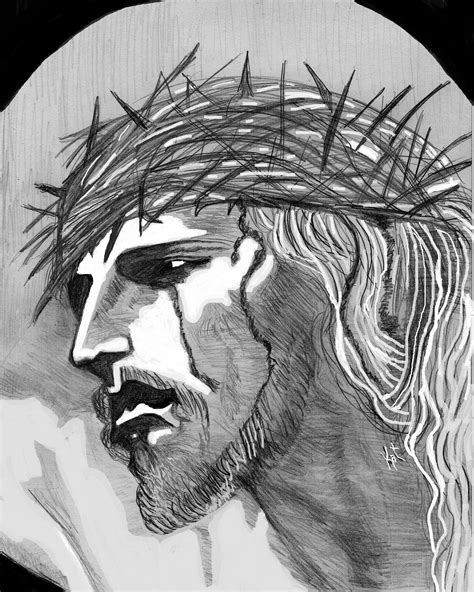 Jesus Crown Of Thorns Drawing