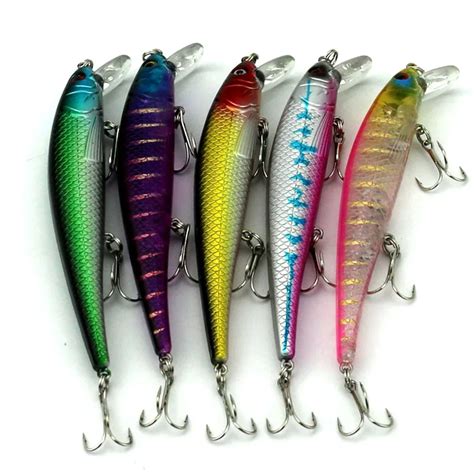 Hengjia Pcs Hard Plastic Minnow Fishing Lures Wobble Pike Bass Fishing