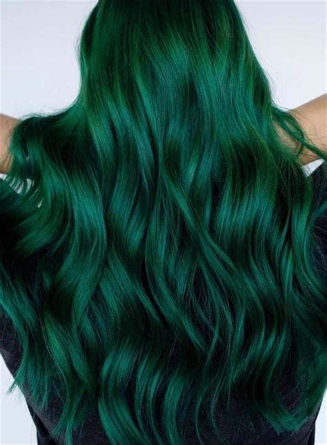 Gorgeous Green Hair Color Ideas You Will Love To Try This Summer Green Hair Green Hair Color