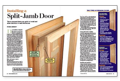 Installing A Split Jamb Door Fine Homebuilding