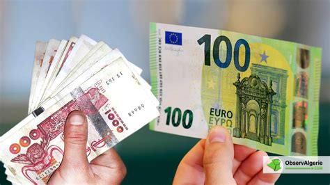 Taux De Change Entre L Euro Et Le Dinar Alg Rien Sur Le March Noir