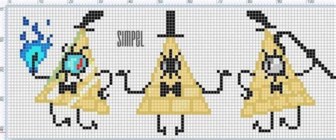 Gravity Falls Bill Cipher Pixel Art