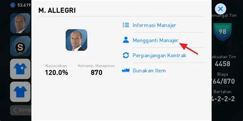 Cara Mengganti Manajer Di PES Mobile 2021 Dengan Mudah