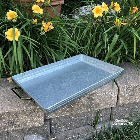 Galvanized Metal Tray 2 Something Borrowed Kc