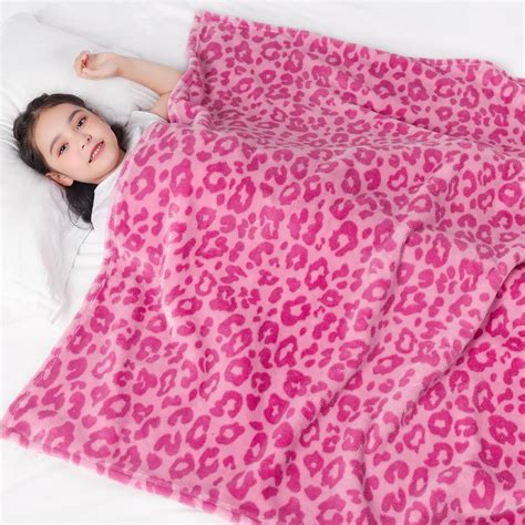 Lukeight Leopard Blanket For Kids 380gsm Pink Leopard