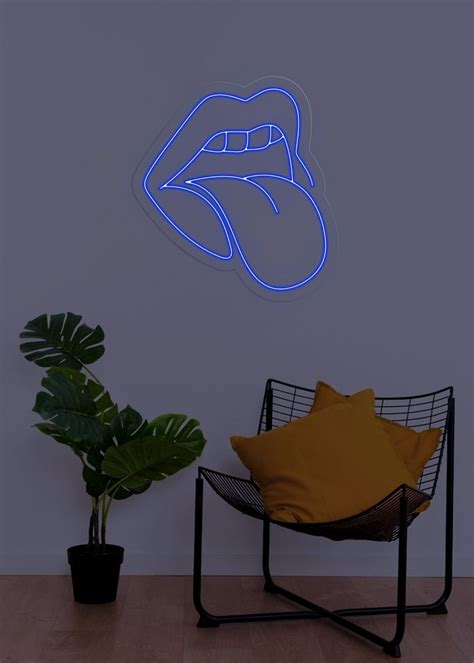 Mouth With Tounge Decoration Flex Silicone Led Neon Sign Led Neon Sign