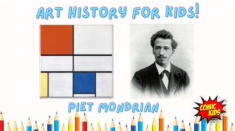 Piet Mondrian For Kids 🎨 Art History For Kids Youtube