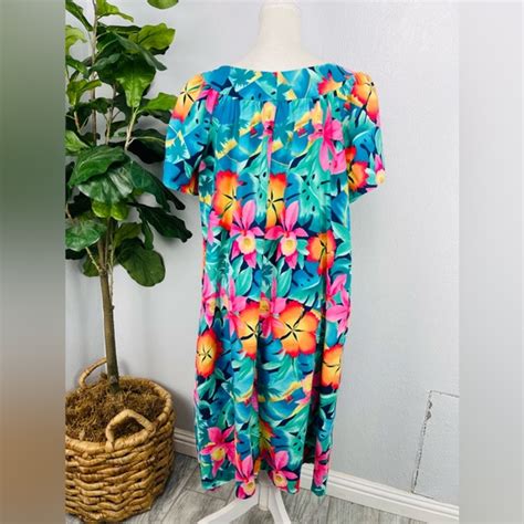 Hilo Hattie Dresses Hilo Hattie Vintage Bright Colorful Hawaiian