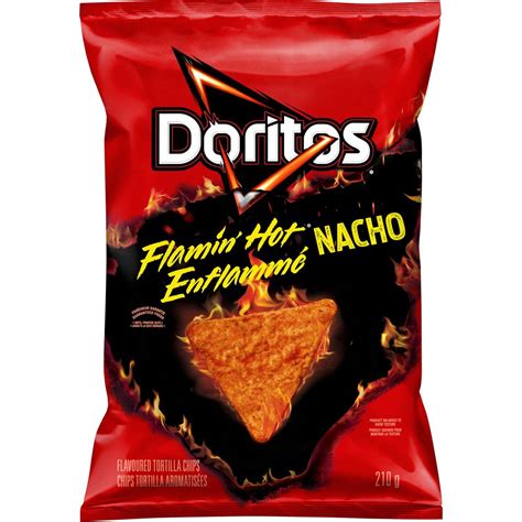 Doritos Flamin Hot Nacho Flavoured Tortilla Chips 210g Walmart Ca