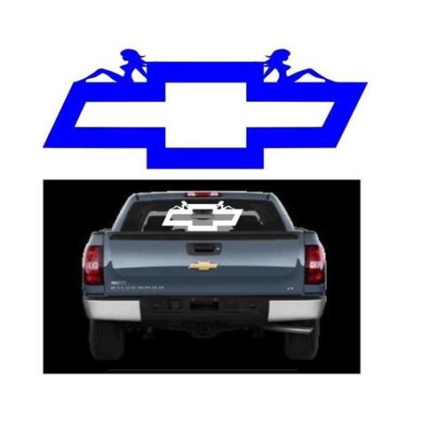 Chevy Bowtie Mudflap Girl Vinyl Decal Stickers