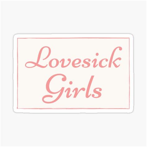 Lovesick Girls Sticker By Julismerch Redbubble