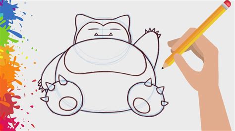 Snorlax Pokemon Aprender a dibujar fácil paso a paso Dibujos para