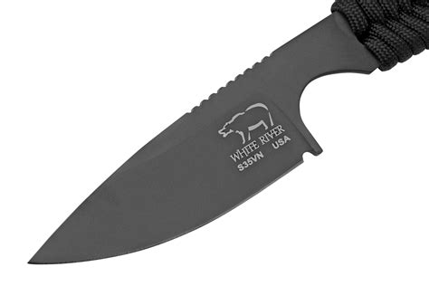 White River Knives M1 Backpacker Black Paracord Coated Neck Knife